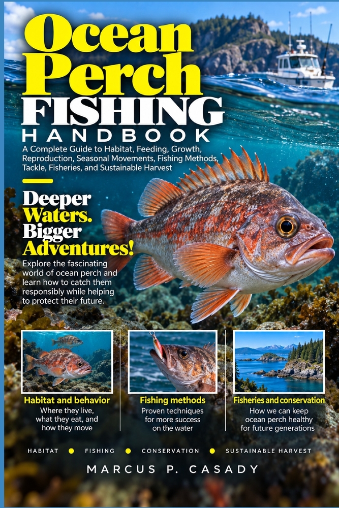 Ocean Perch Fishing Handbook: A Complete Guide to Habitat, Feeding, Growth, Reproduction, Seasonal Movements, Fishing Methods, Tackle, Fisheries, and cover