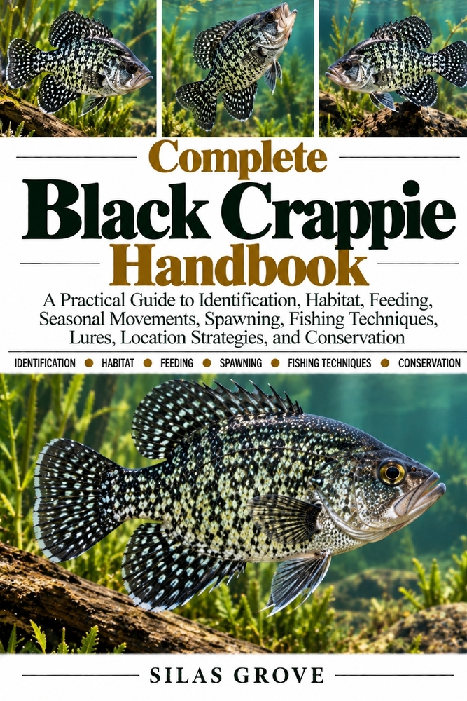 Complete Black Crappie Handbook: A Practical Guide to Identification, Habitat, Feeding, Seasonal Movements, Spawning, Fishing Techniques, Lures, Locat cover
