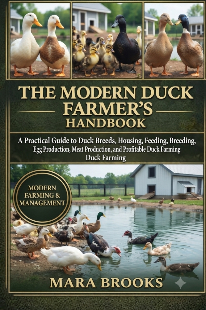 The Modern Duck Farmer's Handbook: A Practical Guide to Duck Breeds, Housing, Feeding, Breeding, Health Care, Egg Production, Meat Production, and Pro cover