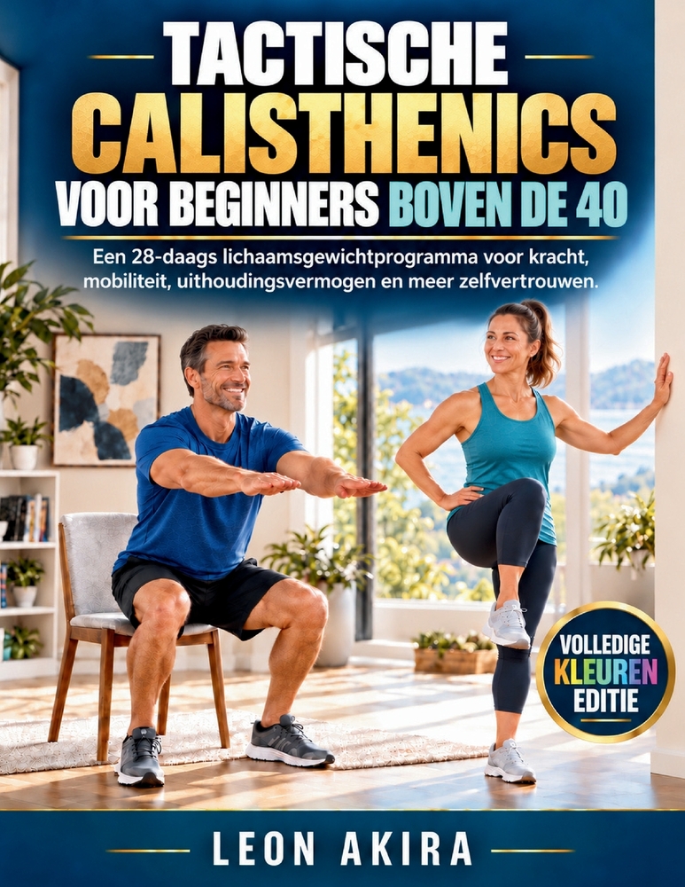 Tactische Calisthenics Voor Beginners Boven de 40: Een 28-daags lichaamsgewichtprogramma voor kracht, mobiliteit, uithoudingsvermogen en meer zelfvert cover
