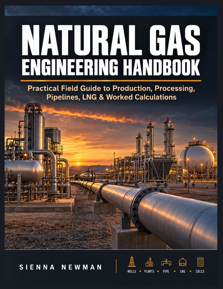 Natural Gas Engineering Handbook: Practical Field Guide to Production, Processing, Pipelines, LNG & Worked Calculations cover