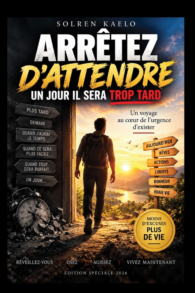 Arrêtez d'attendre: un jour il sera trop tard (Un voyage au coeur de l'urgence d'exister) cover