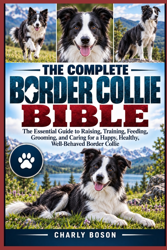 The Complete Border Collie Bible: The Essential Guide to Raising, Training, Feeding, Grooming, and Caring for a Happy, Healthy, Well-Behaved Border Co cover