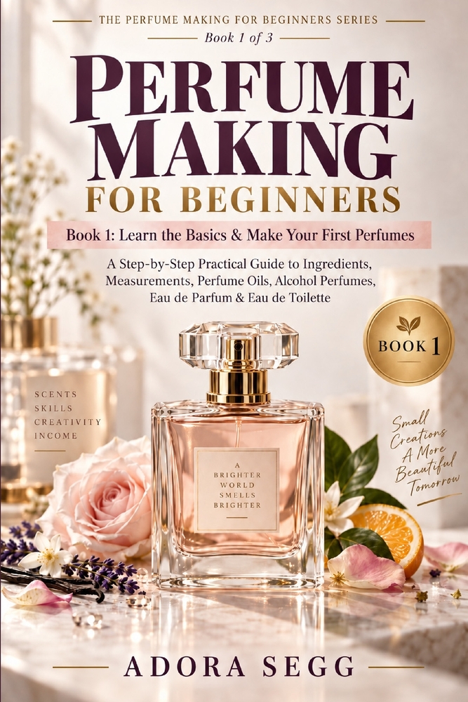 Learn the Basics & Make Your First Perfumes: A Step-by-Step Practical Guide to Ingredients, Measurements, Perfume Oils, Alcohol Perfumes, Eau de Parfu cover