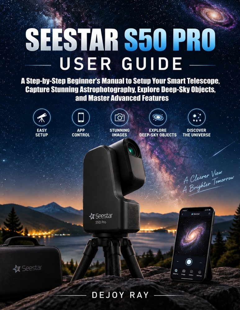 Seestar S50 Pro User Guide: A Step-by-Step Beginner's Manual to Setup Your Smart Telescope, Capture Stunning Astrophotography, Explore Deep-Sky Object cover