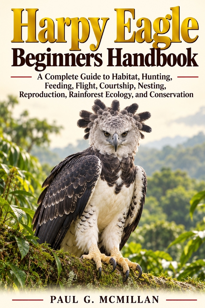 Harpy Eagle Beginners Handbook: A Complete Guide to Habitat, Hunting, Feeding, Flight, Courtship, Nesting, Reproduction, Rainforest Ecology, and Conse cover
