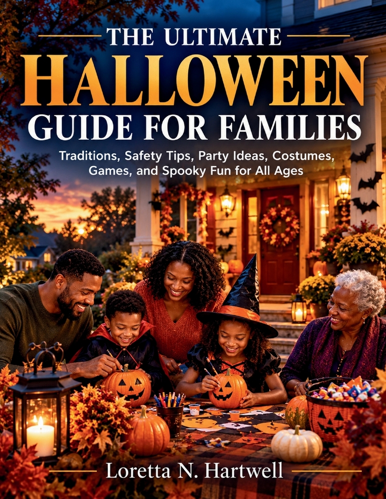 The Ultimate Halloween Guide for Families: Traditions, Safety Tips, Party Ideas, Costumes, Games, and Spooky Fun for All Ages cover