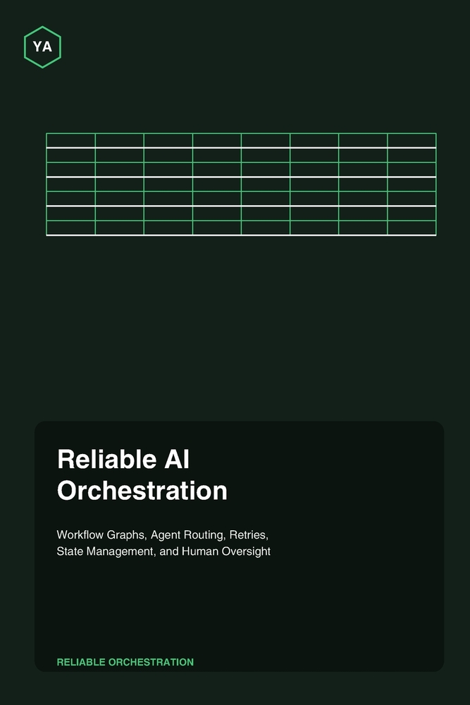 Reliable AI Orchestration: Workflow Graphs, Agent Routing, Retries, State Management, and Human Oversight cover
