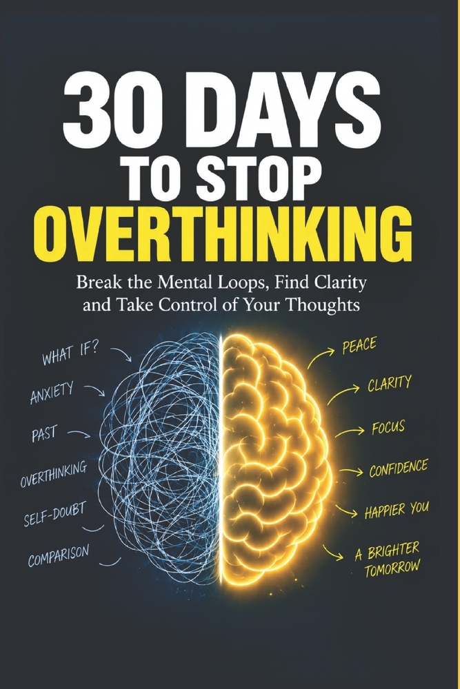 Stop Overthinking in 30 Days: A Simple Daily Plan to Calm Your Mind, Reduce Worry, and Think More Clearly cover