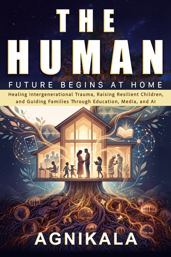 The Human Future Begins at Home: Healing Intergenerational Trauma, Raising Resilient Children, and Guiding Families Through Education, Media, and AI cover