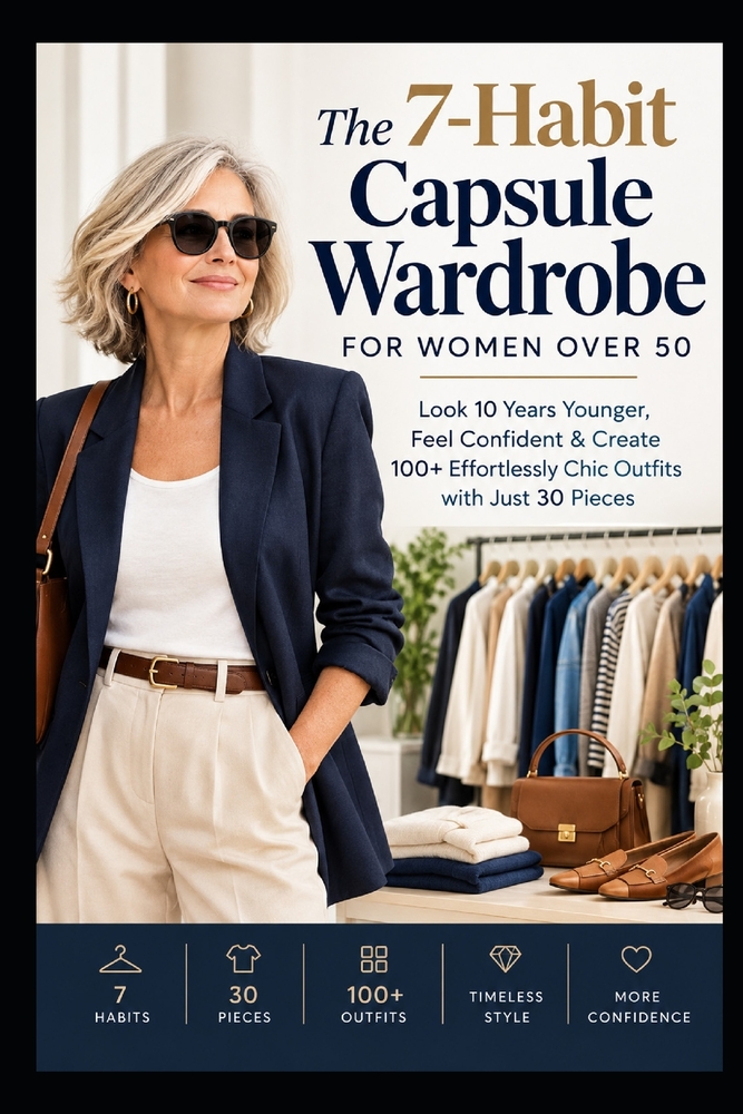The 7-Habit Capsule Wardrobe for Women Over 50: Look 10 Years Younger, Feel Confident & Create 100+ Effortlessly Chic Outfits with Just 30 Pieces cover