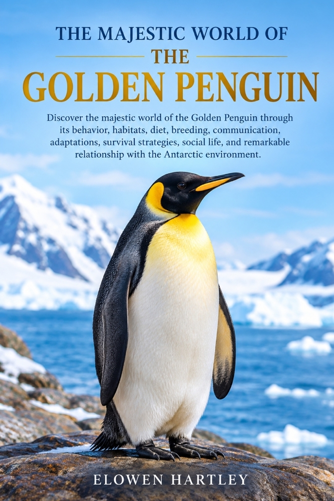 The Majestic World of the Golden Penguin: Discover the majestic world of the Golden Penguin through its behavior, habitats, diet, breeding, communicat cover