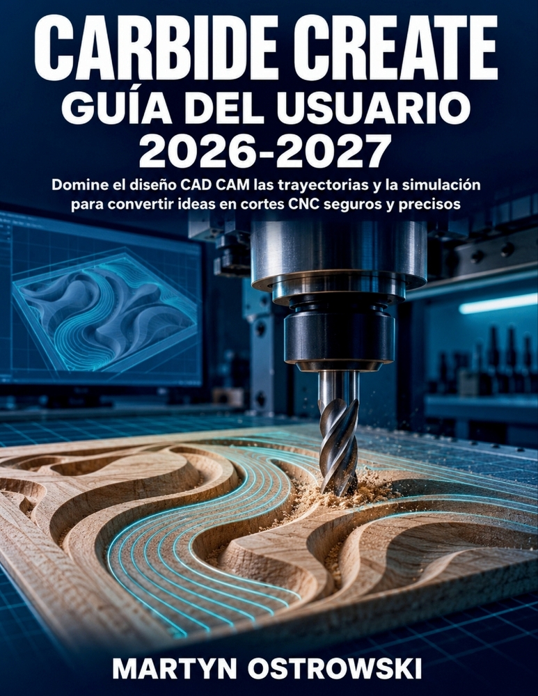 Carbide Create Guía del Usuario 2026-2027: Domine el diseño CAD CAM las trayectorias y la simulación para convertir ideas en cortes CNC seguros y prec cover