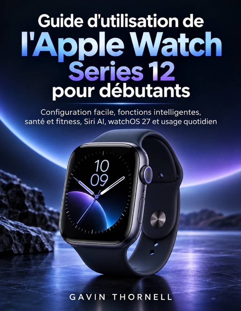 Guide d'utilisation de l'Apple Watch Series 12 pour débutants: Configuration facile, fonctions intelligentes, santé et fitness, Siri AI, watchOS 27 et cover