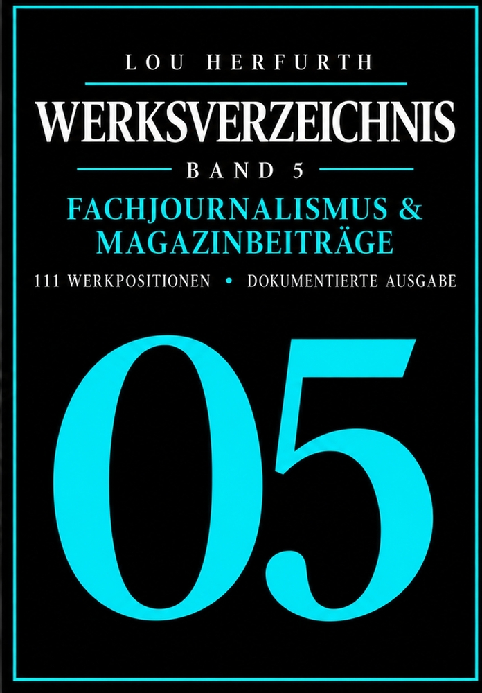 Werksverzeichnis - Band 5: Fachjournalismus & Magazinbeiträge cover