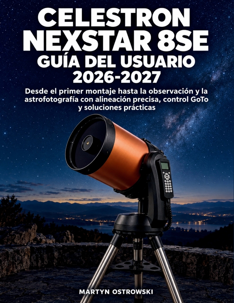 Celestron NexStar 8SE Guía del Usuario 2026-2027: Desde el primer montaje hasta la observación y la astrofotografía con alineación precisa, control Go cover