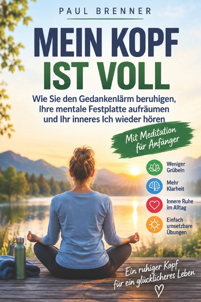 Mein Kopf Ist Voll: Wie Sie den Gedankenlärm beruhigen, Ihre mentale Festplatte aufräumen und Ihr inneres Ich wieder hören cover