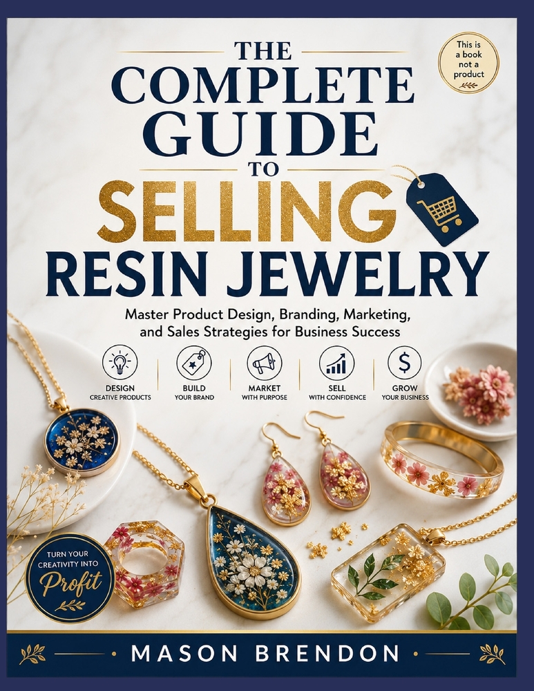 The Complete Guide to Selling Resin Jewelry: Master Product Design, Branding, Marketing, and Sales Strategies for Business Success cover