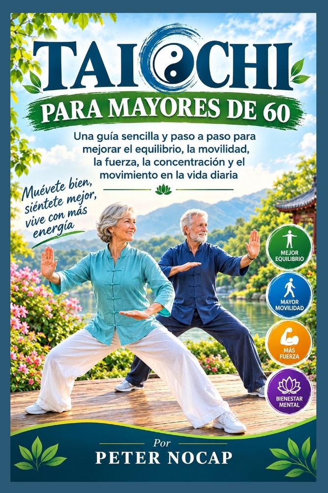 TAI CHI Para personas mayores de 60 años: Una guía sencilla paso a paso para mejorar el equilibrio, facilitar el movimiento y aumentar la fuerza en el cover