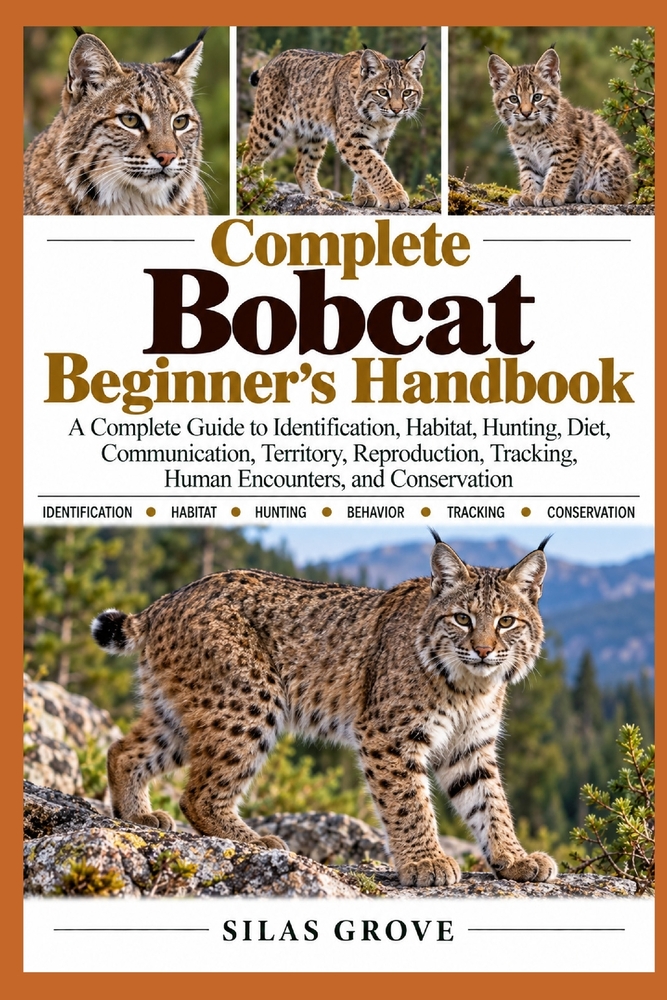 Complete Bobcat Beginner's Handbook: A Complete Guide to Identification, Habitat, Hunting, Diet, Communication, Territory, Reproduction, Tracking, Hum cover
