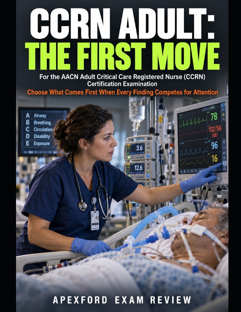CCRN Adult: The First Move: Choose What Comes First When Every Finding Competes for Attention cover