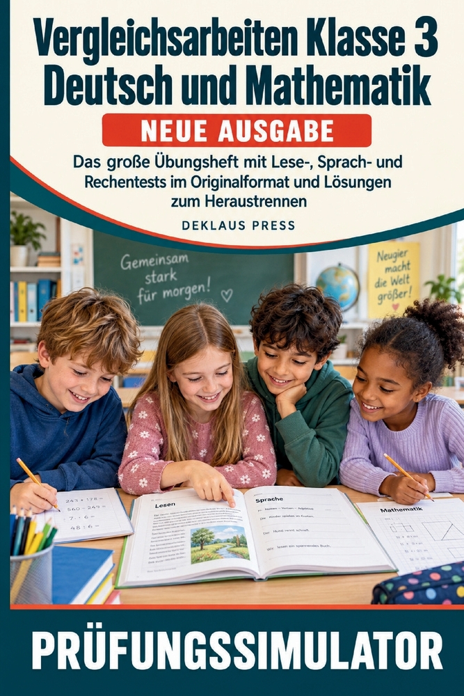 Vergleichsarbeiten Klasse 3 Deutsch und Mathematik Neue Ausgabe: Das große Übungsheft mit Lese-, Sprach- und Rechentests im Originalformat und Lösunge cover