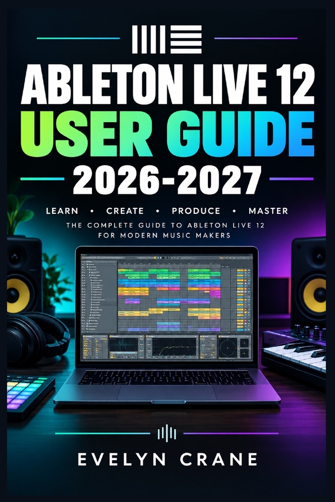 Ableton Live 12 User Guide 2026-2027: Master Music Production, MIDI, Audio Recording, Mixing, Arrangement, Session View, Automation, and Performance W cover