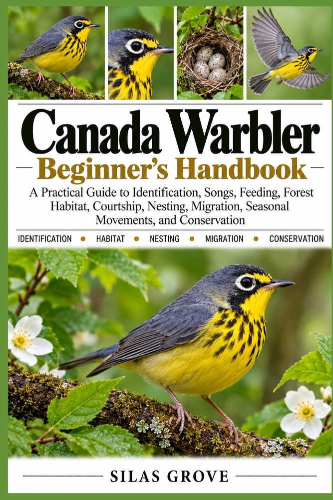 Canada Warbler Beginner's Handbook: A Practical Guide to Identification, Songs, Feeding, Forest Habitat, Courtship, Nesting, Migration, Seasonal Movem cover