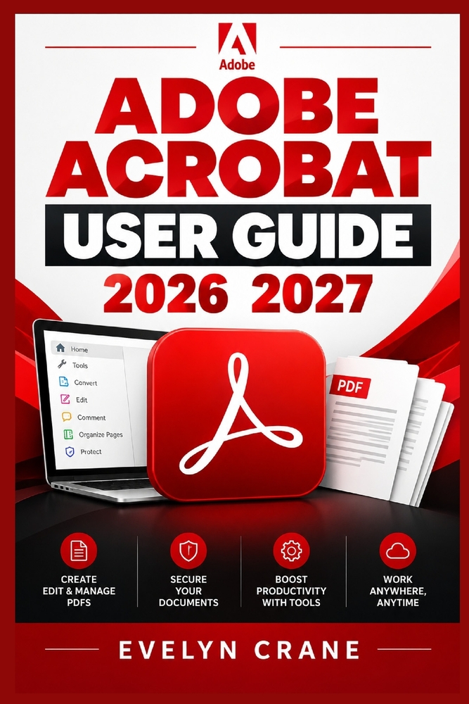 Adobe Acrobat User Guide 2026 2027: Master PDFs with Editing, OCR, E-Signing, Forms, Redaction, AI Assistant, and Document Management cover