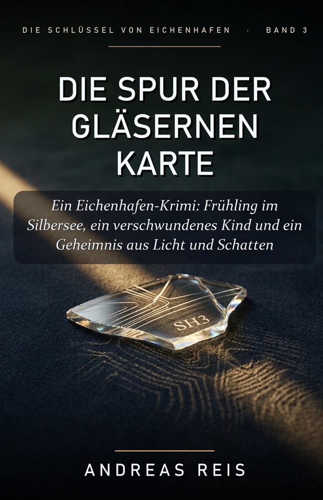 Die Spur der gläsernen Karte: Ein Eichenhafen-Krimi: Frühling im Silbersee, ein verschwundenes Kind und ein Geheimnis aus Licht und Schatten cover