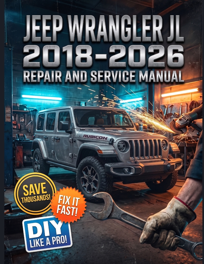 Jeep Wrangler Jl 2018-2026 Repair and Service Manual: The Complete Illustrated Step-by-Step Guide to Dealership-Level Diagnostics, Routine Maintenance cover