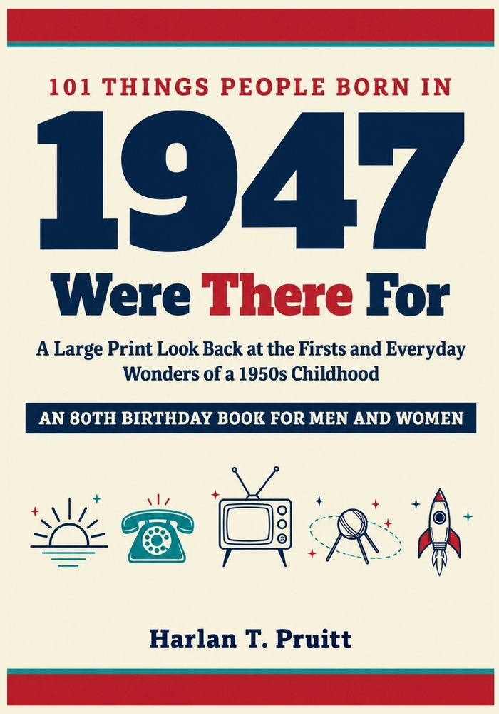 101 Things People Born in 1947 Were There For: A Large Print Look Back at the Firsts and Everyday Wonders of a 1950s Childhood. An 80th Birthday Book cover