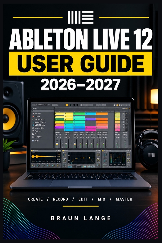 Ableton Live 12 User Guide 2026-2027: Musikproduktion von Grund auf: Aufnahme, MIDI, Arrangement, Sounddesign, Mixing, Mastering und Performance Schri cover