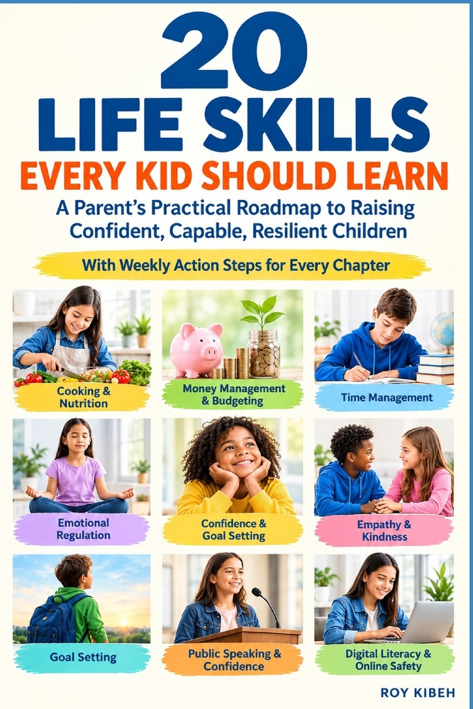 20 Life Skills Every Kid Should Learn: A Parent's Practical Roadmap to Raising Confident, Capable, Resilient Children cover