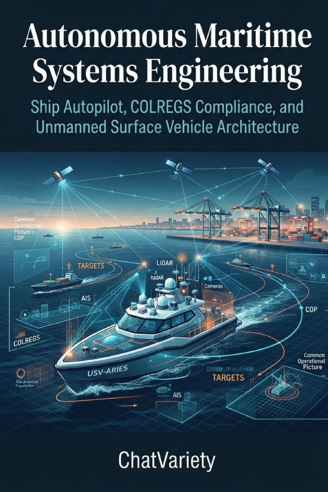 Autonomous Maritime Systems Engineering: Ship Autopilot, COLREGS Compliance, and Unmanned Surface Vehicle Architecture cover
