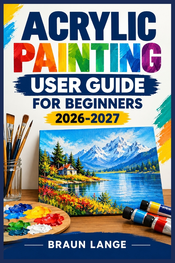 Acrylic Painting User Guide for Beginners 2026-2027: Farben, Pinsel, Techniken und kreative Projekte einfach erklärt cover