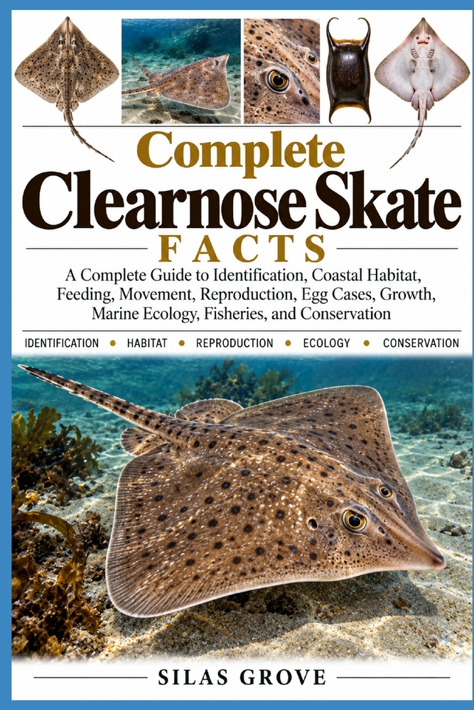 Complete Clearnose Skate Facts: A Complete Guide to Identification, Coastal Habitat, Feeding, Movement, Reproduction, Egg Cases, Growth, Marine Ecolog cover