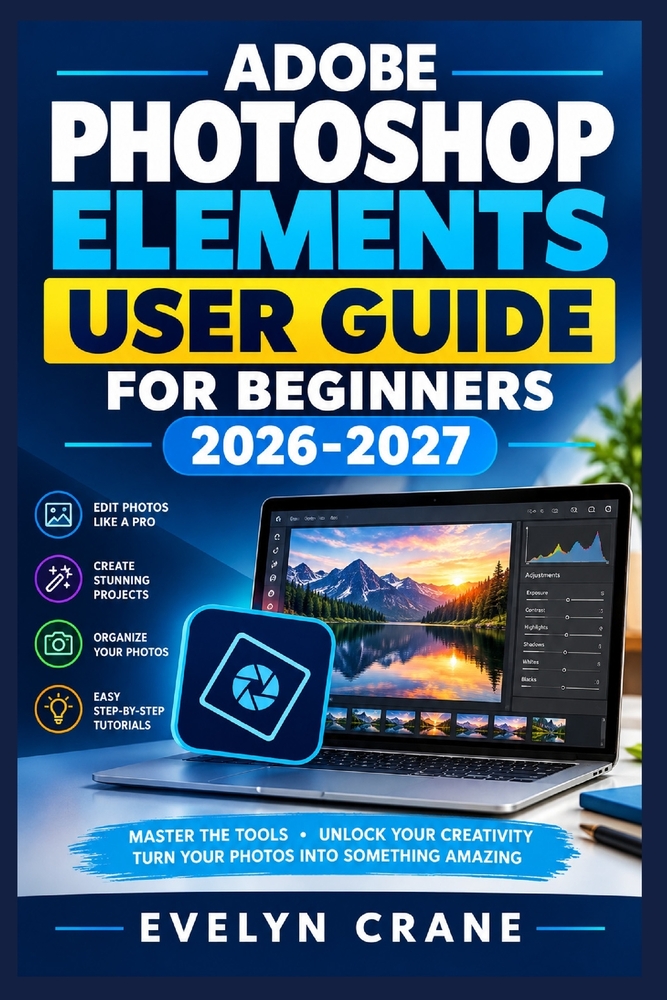 Adobe Photoshop Elements User Guide for Beginners 2026-2027: Master Digital Imaging with AI Tools, Quick Fixes, Creative Effects, Retouching, Organizi cover