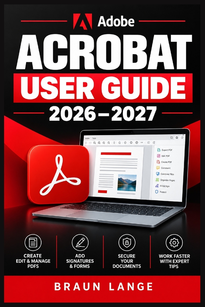 Adobe Acrobat User Guide 2026-2027: Schritt-für-Schritt zu Bearbeitung, Formularen, Signaturen, Dokumentenschutz und produktiven PDF-Workflows cover