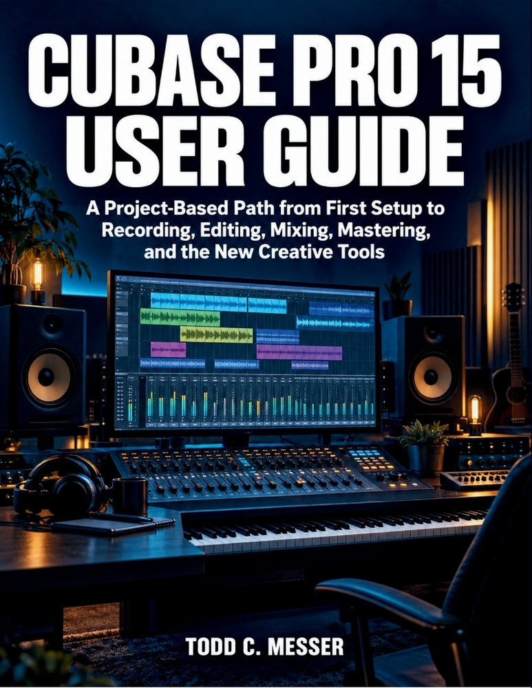 Cubase Pro 15 User Guide: A Project-Based Path from First Setup to Recording, Editing, Mixing, Mastering, and the New Creative Tools cover
