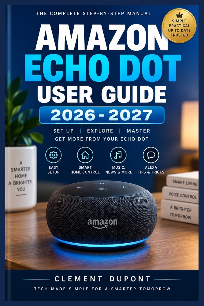 Amazon Echo Dot User Guide 2026-2027: Guide pratique en français pour installer, configurer, personnaliser et utiliser Alexa au quotidien cover