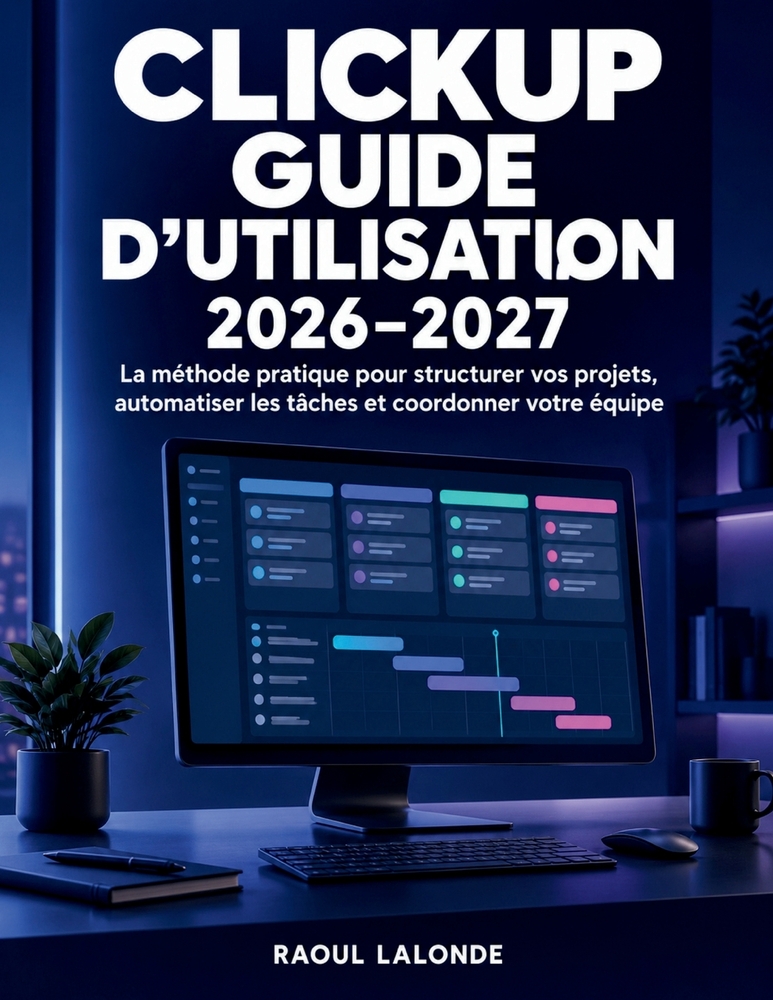 ClickUp Guide d'Utilisation 2026-2027: La méthode pratique pour structurer vos projets, automatiser les tâches et coordonner votre équipe cover