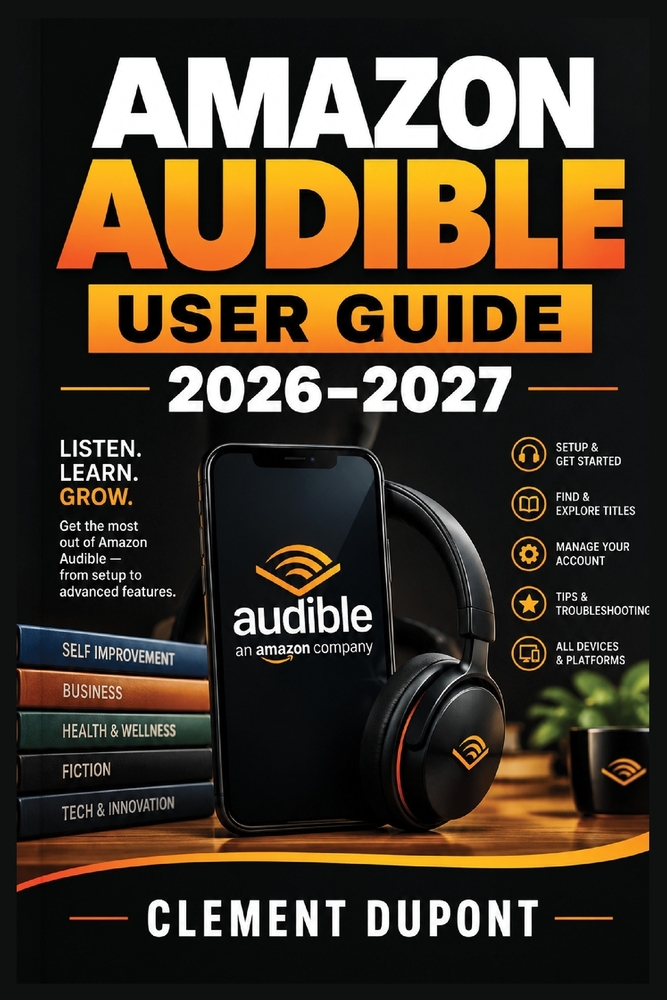 Amazon Audible User Guide 2026-2027: Guide pratique en français pour choisir, configurer et maîtriser Audible sur mobile, Web et appareils compatibles cover