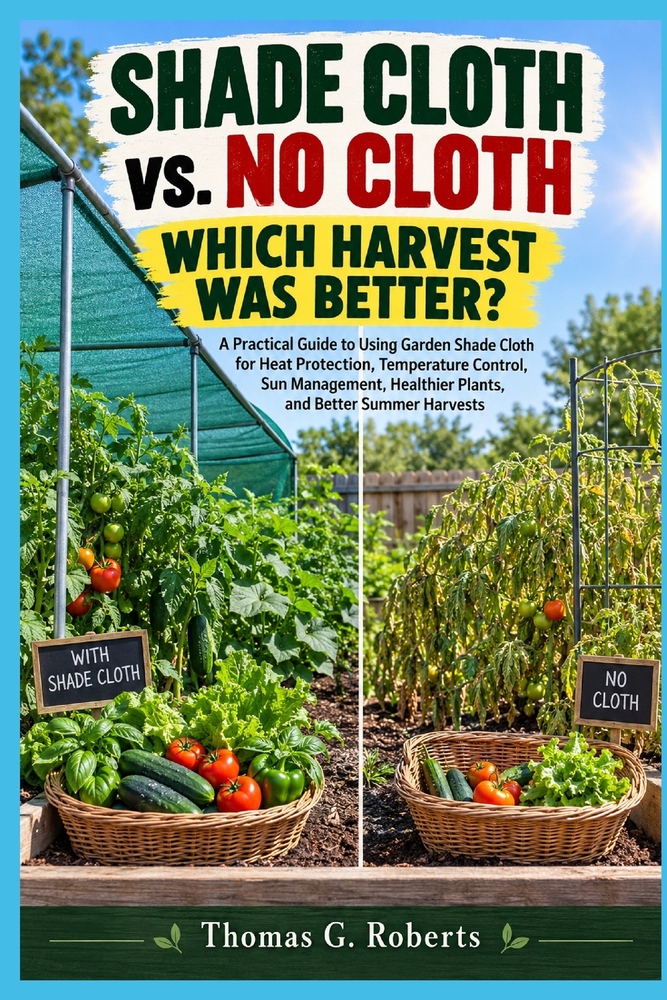 SHADE CLOTH vs. NO CLOTH WHICH HARVEST WAS BETTER?: A Practical Guide to Using Garden Shade Cloth for Heat Protection, Temperature Control, Sun Manage cover