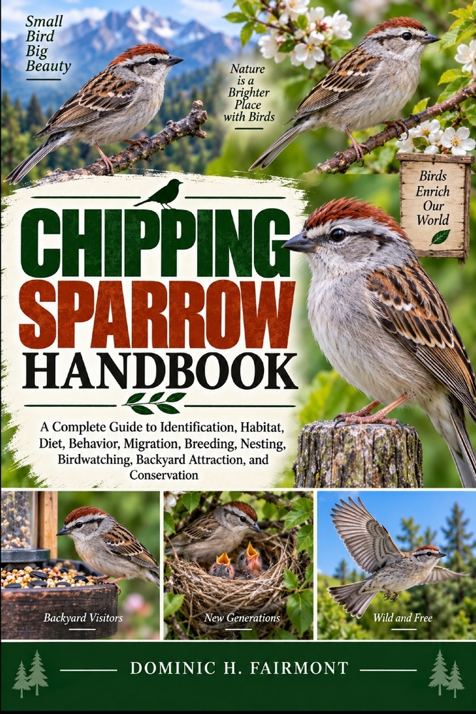 Chipping Sparrow Handbook: A Complete Guide to Identification, Habitat, Diet, Behavior, Migration, Breeding, Nesting, Birdwatching, Backyard Attractio cover
