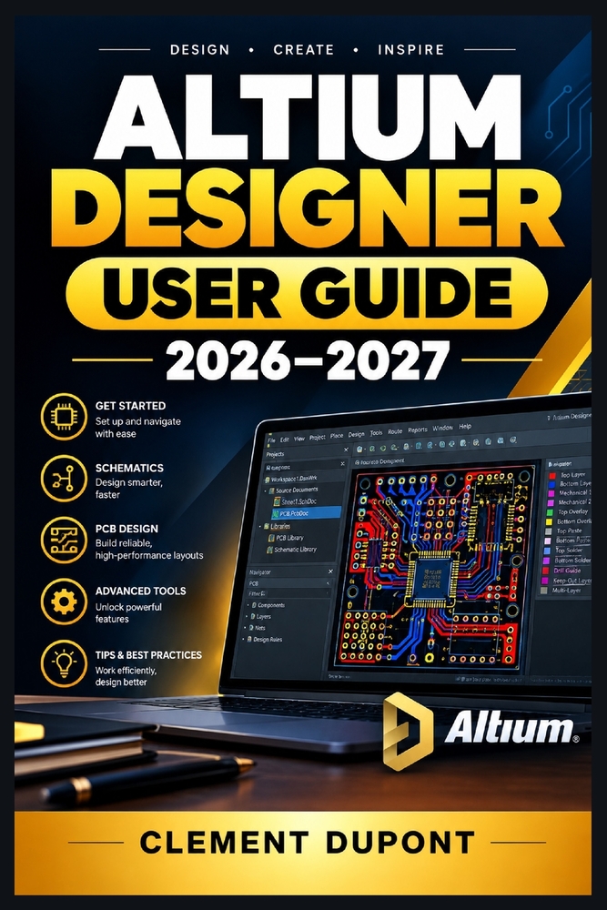 Altium Designer User Guide 2026-2027: Guide pratique en français pour les schémas, bibliothèques, PCB, règles, vérification et préparation de fabricat cover
