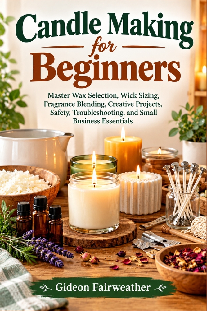 Candle Making for Beginners: Master Wax Selection, Wick Sizing, Fragrance Blending, Creative Projects, Safety, Troubleshooting, and Small Business Ess cover