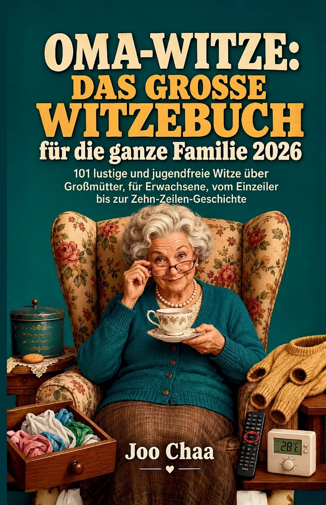 Oma-Witze: Das große Witzebuch für die ganze Familie 2026: 101 lustige und jugendfreie Witze über Großmütter, für Erwachsene, vom Einzeiler bis zur Ze cover