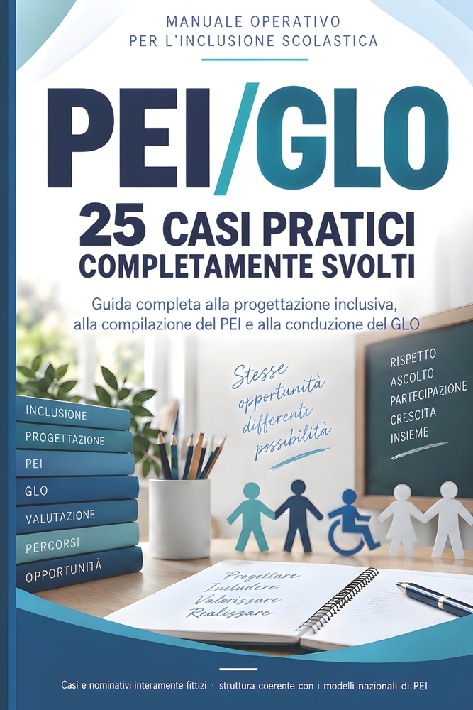 PEI/GLO - 25 casi pratici completamente svolti: Manuale operativo per l'inclusione scolastica cover