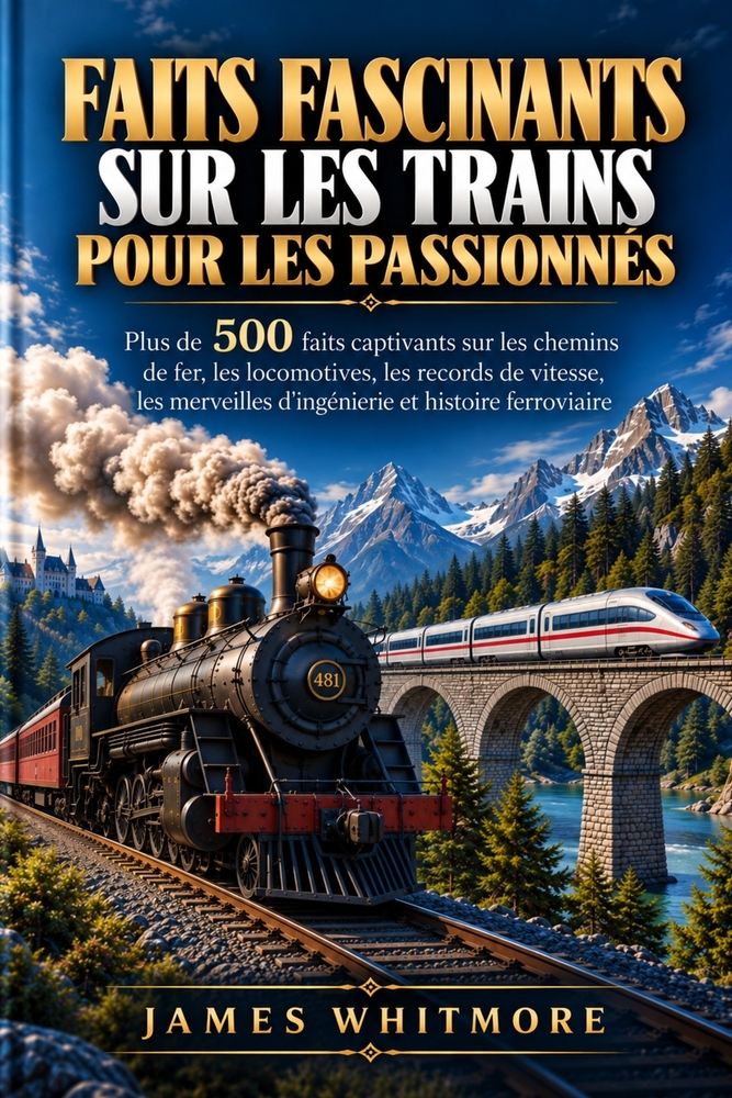 Faits Fascinants Sur Les Trains Pour Les Passionnés: Plus de 500 faits captivants sur les chemins de fer, locomotives, records de vitesse, merveilles cover